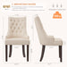 Wingback Dining Chairs Set of 4, Beige