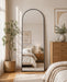 Full Length Mirror, Arched Floor Mirror Freestanding, Floor Standing Full Body Mirror with Stand for Bedroom, Hanging Mounted for Living Room Cloakroom