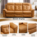 3-Piece Power Recliner Sofa Set with Charging Port, Include Single Recliner Chair, 2-Seater Loveseat with Hidden Storage & Cup Holders and 3-Seater Reclining Couch for Living Room, Yellow