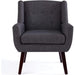 Grey Button Tufted Accent Chair for Comfortable Living