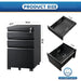 Black Mobile Filing Cabinet with Lock & Drawers