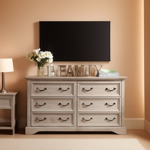 Farmhouse 54 Inch Rustic NaturalWoodTexture Dresser