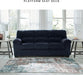 Blue Corduroy Contemporary Sofa For Comfortable Living