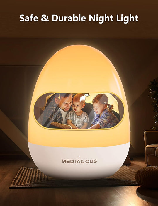 Night Lights for Kids Room, Baby Night Light with Stable Charging Pad, Dimmable Kids Night Light with 1H Timer & Touch Control, ABS+PC LED Egg Lamps for Breastfeeding, up to 200H
