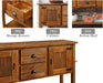 Brown Rustic Wood Sideboard 46Inch Storage Cabinet