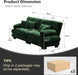 Green Chenille Modular Sectional Sofa Ultra Comfort