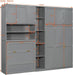 Twin Size Charcoalgray Murphy Cabinet Bed Wardrobe