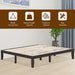 14 Inch King Size Rubber Wood Platform Bed Frame with Wood Slat Support