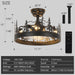 Rustic Black Ceiling Fan with Light, Bear and Deer Design