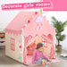 Kids Play Tent with Mat for Girls Large Fairy Playhouse for Kids Princess Cas...