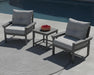 3-Piece HDPE Outdoor Patio Furniture Conversation Set