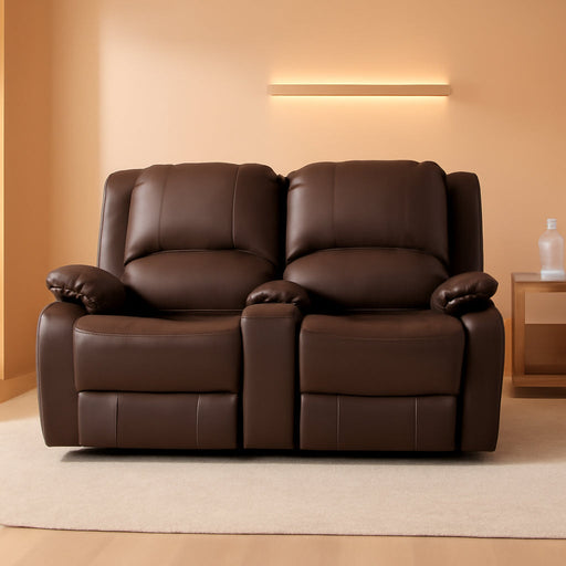 Charles 67" Powered Double RV Wall Hugger Recliner Sofa | Zero Wall Loveseat for Camper with Upgraded 2023 Fabric (Mahogany)