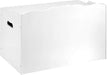 Kids Toy Box, Wooden Organizer Storage Chest,White, 30" X 18" X 19"
