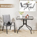 Patio Dining Set 5 Pieces, All Weather Outdoor Furniture W/30"X 30" Table and 4 Stackable Textilene Chairs, Metal Table and Chairs for Lawn, Garden, Poolside, Backyard (Umbrella Not Included)