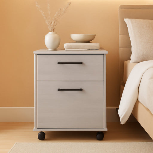 Bush Furniture Key West 2 Drawer Rolling File Cabinet in Cape Cod Gray Mobile Organization for Home Office Small under Desk Storage on Wheels