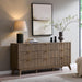 63" Wide Fluted 9 Drawer Dresser for Bedroom, Grey Alder