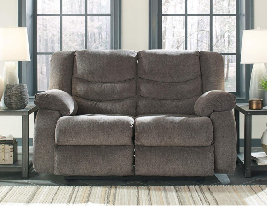 Light Brown Reclining Loveseat