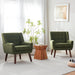 Green Upholstered Tufted Mid Century Armchair Collection