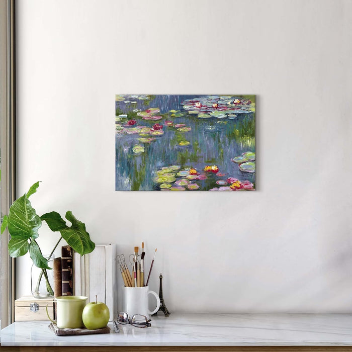 Water Lilies Canvas Wall Art: Claude Monet Famous Painting Print Flower Lake Picture Reproduction Giclee Artwork for Bedroom Living Room Home