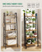 Ladder Shelf, Bookshelf, Freestanding Corner Storage Shelf | Bookcase with 2 Hooks for Office, Living Room, Kitchen, Bedroom, Industrial, 11.8"D X 23.6"W X 63"H, Rustic Brown BC19301B