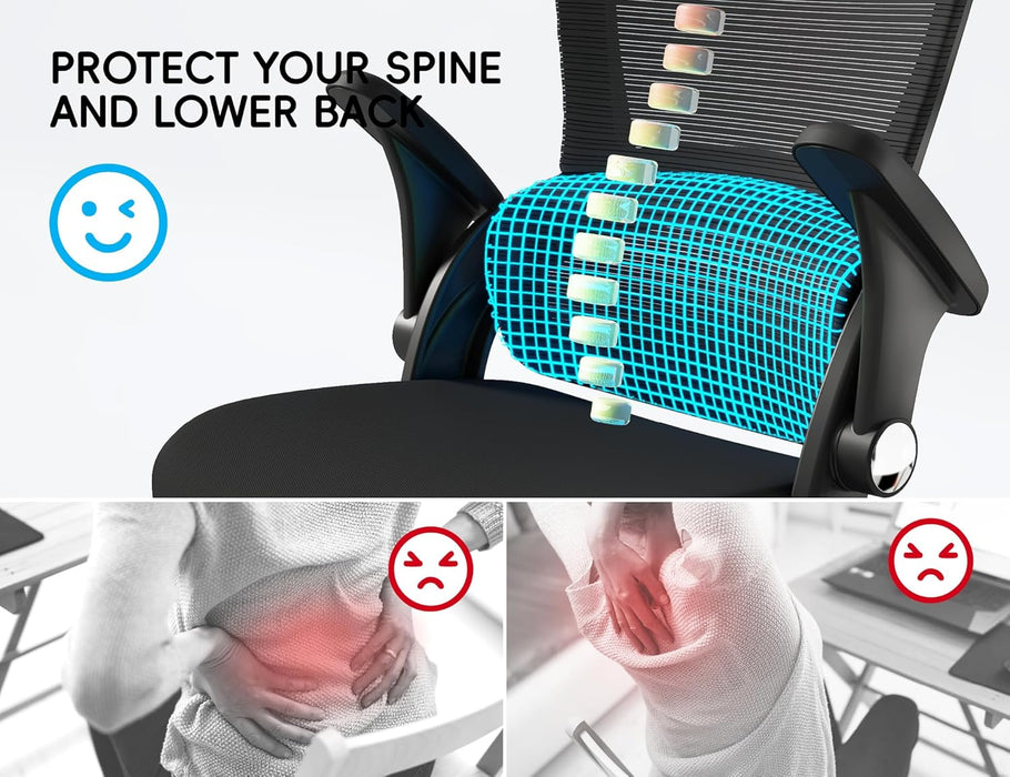Office Chair - Ergonomic Desk Chair with Headrest Support for Adults