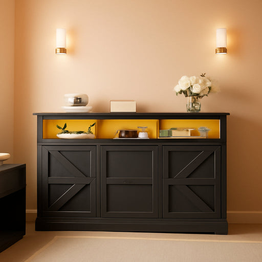 47.2 Black File Cabinet With Organization Solutions