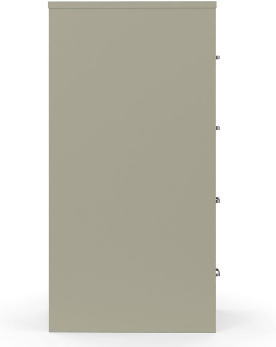 4-Drawer Vertical File Cabinet, Letter Size, Lockable, Putty