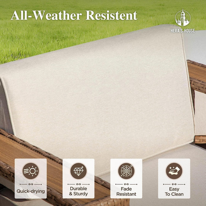9-Piece Patio Sectional Furniture Set with 10" Thick Cushions