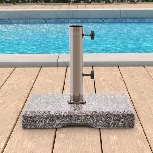 42 Lbs. Square Grante Patio Umbrella Base in Gray