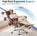 Comfortable Executive Office Chair Ergonomic Desk Chair with Footrest Brown