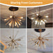 Gold Brushed Brass Sputnik Chandelier Elegant Lights