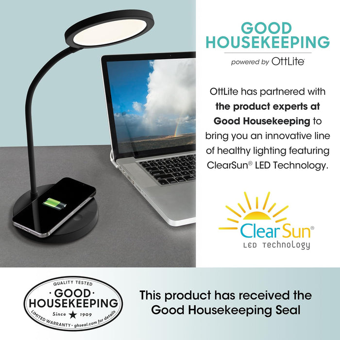 LED Workstation Lamp With Wireless Charging Adjustable