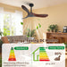 Smart 42 Inch Outdoor Ceiling Fan Alexa Remote