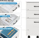 3 Drawer Wood Mobile File Cabinet, under Desk Storage Drawers Small File Cabinet for Home Office (White)