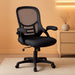 Porter High-Back Swivel Office Chair with Adjustable Lumbar Support and Seat Height, Ergonomic Mesh Desk Chair with Flip-Up Armrests, Black