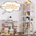 White 360 Degree Rotating Corner Bookshelf Display