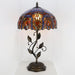 Tiffany Style Purple Jewelry Baroque Stained Glass Table Lamp 19 Inch