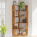 Industrial Corner Bookshelf 64.9 Inch Freestanding Wood