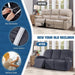 Recliner Sofa Covers Stretch Reclining Couch Cover, Jacquard Recliner Couch Cover for 3 Seat Furniture Protector Sofa Slipcovers with Elastic Bottom for Kids, Pets (Dark Grey)