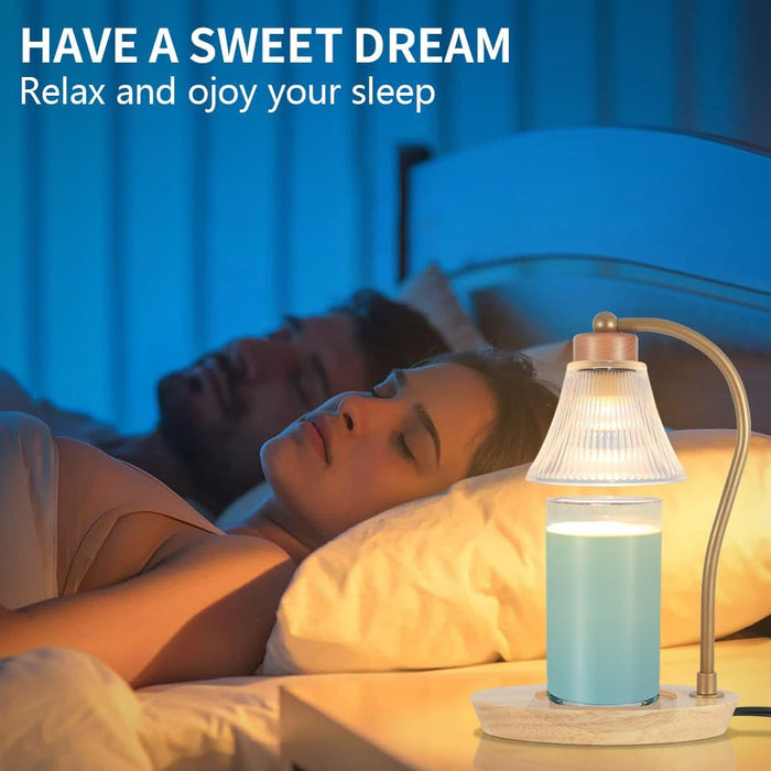 Candle Warmer Lamp with Timer Dimmer,Electric Wax Warmer for Jar Candles Mom Christmas Birthday Gifts House Warming New Home Bedroom Decor with 2 Bulbs