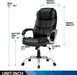Office Chair Computer High Back Adjustable Ergonomic Desk Chair Executive PU Leather Swivel Task Chair with Armrests Lumbar Support (Black)