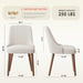 Upholstered Dining Chairs Set of 4 with High-Back, Beige