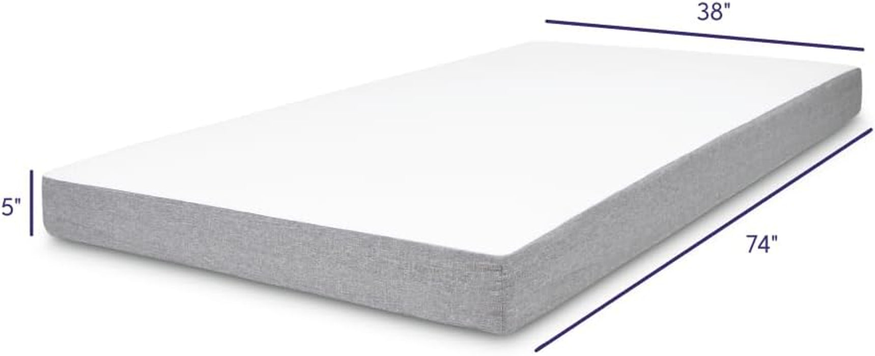 5 Inch Twin Mattress for Daybed, or Folding Bed Replacement - Twin Bunk Bed Tight Top Style Trundle Mattress Twin - Twin Mattress for Kids & Adults with Washable Cover - (2 Pack)