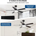 52 Inch Ceiling Fan With EnergyEfficient Illumination