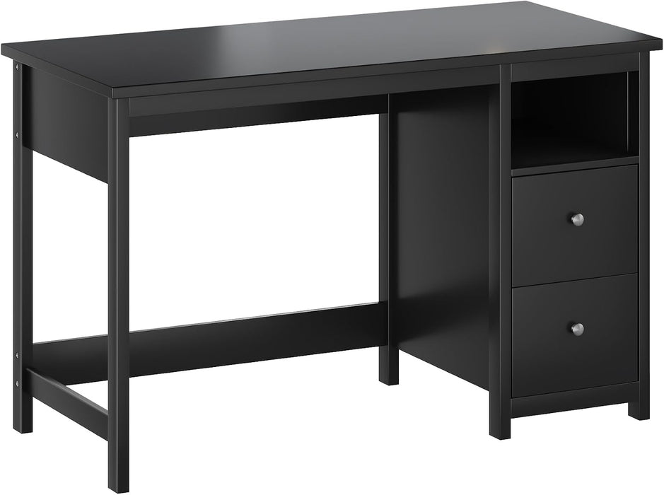 39.3" Desk with Drawers,Small Computer Desk for Home Office,Black