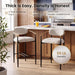 Counter Height Bar Stools Set of 2, 20.5" Extra Wide Seat Bar Chairs with Back, Upholstered Fabric Barstools for Kitchen Island Home Bar, Metal Legs, 25.5" Seat Height,Camel