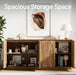 Modern Buffet Cabinet with Storage, 59.1”Sideboard Cabinet, OAK