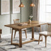 47-Inch Rustic Brown Rectangular Dining Table Geometricbase