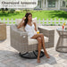 9-Piece Patio Furniture Set with Rocking Chairs & Storage Table