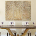 Gold Wall Art Textured Hand Painted Canvas by Martin Edwards, Triptych, 48" X 20" Each, Sunshine